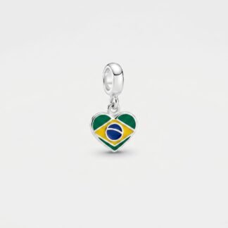 Berloque coração brasil