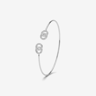 Bracelete  cravejado elos entrelaçados