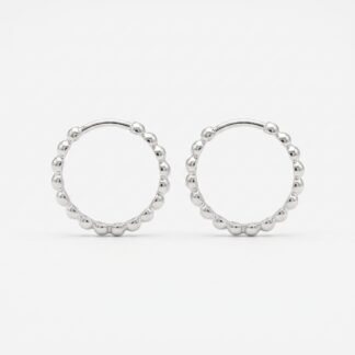 Brinco argola bolinhas