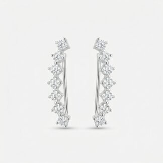 Brinco ear cuff com 7 pedras