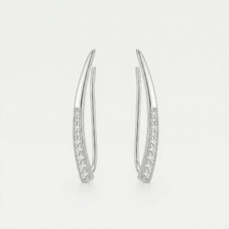 Brinco ear cuff cravejado