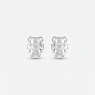 Brinco urso liso com barriga cravejada