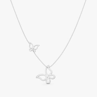 Colar duplo borboleta vazada