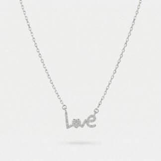 Colar love cravejado