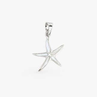 Pingente estrela do mar com pedra natural