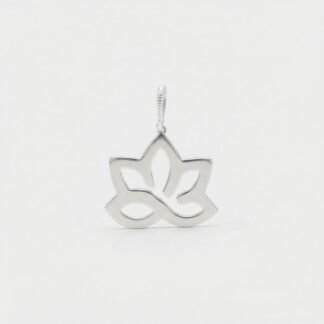 Pingente flor de lotus chapa vazada
