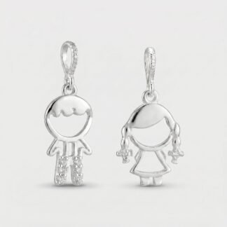 Pingente menino e menina