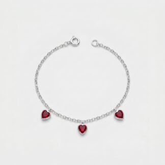 Pulseira com 3 corações infantil