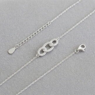 Pulseira com 3 elos cravejados