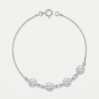 Pulseira com 4 pedras redondas