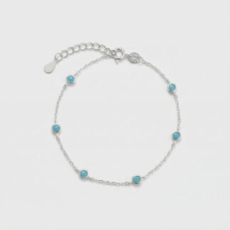 Pulseira com pedras naturais redondas