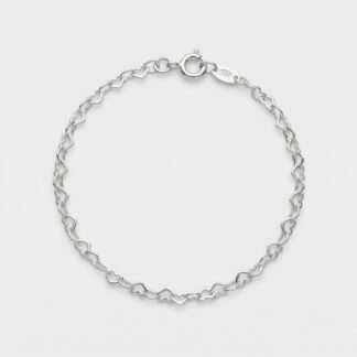 Pulseira corações entrelaçados fio 045