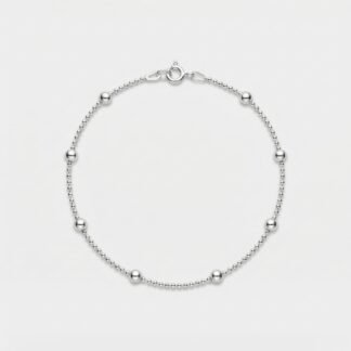 Pulseira corrente de bolinhas com bolas