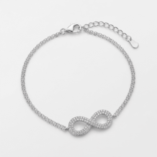 Pulseira infinito g cravejado