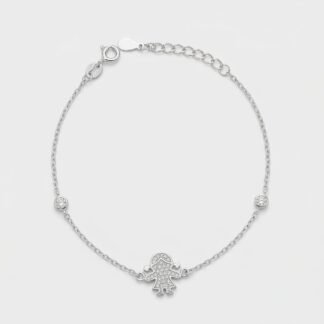 Pulseira menina cravejada