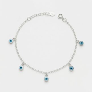 Pulseira pedras e olho grego